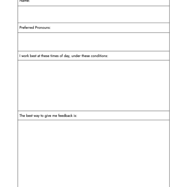 personal user manual template