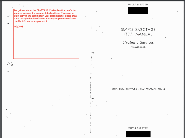 CIA sabotage manual