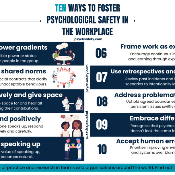 top ten ways to foster psychological safety