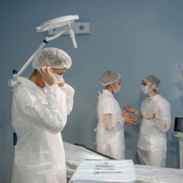 Photo by Pavel Danilyuk: https://www.pexels.com/photo/people-standing-in-the-clinic-7108139/