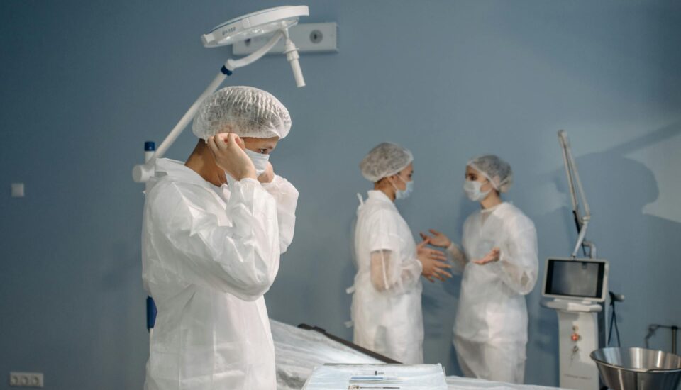 Photo by Pavel Danilyuk: https://www.pexels.com/photo/people-standing-in-the-clinic-7108139/