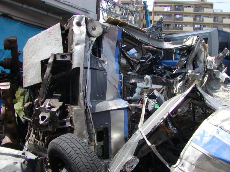 destroyed amagasaki train crash car