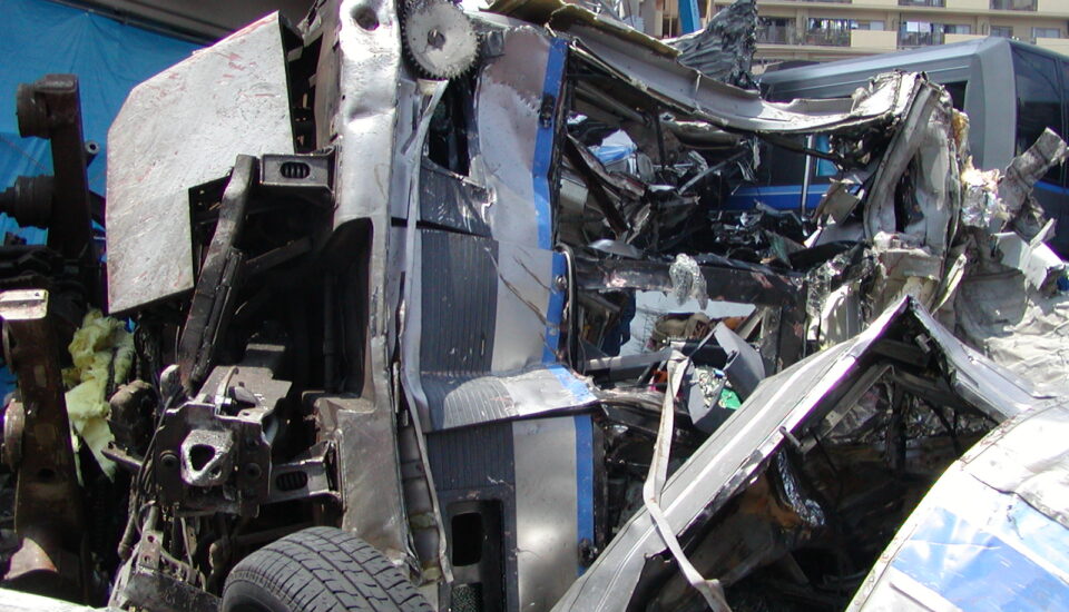 destroyed amagasaki train crash car