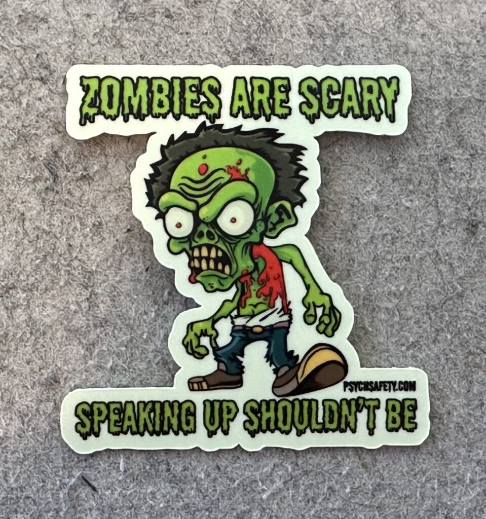 zombies are scary, speaking up shouldn't be