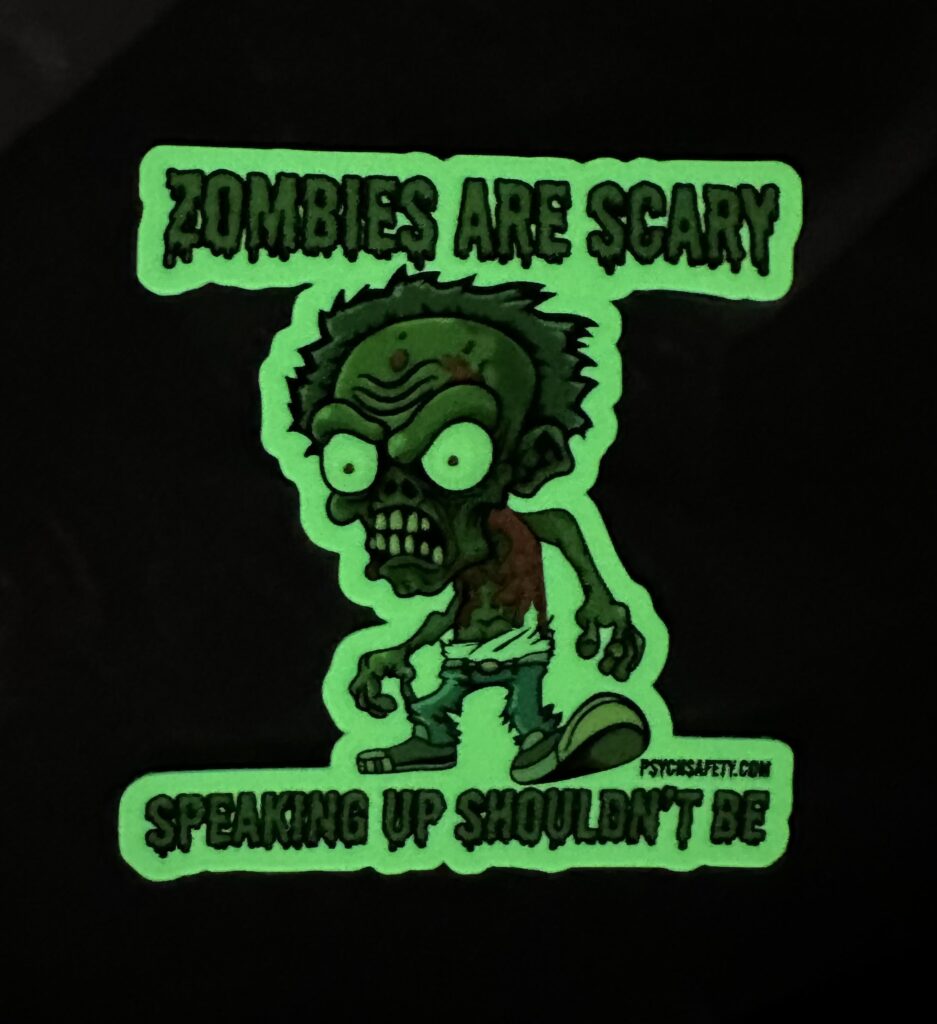 zombies are scary, speaking up shouldn't be