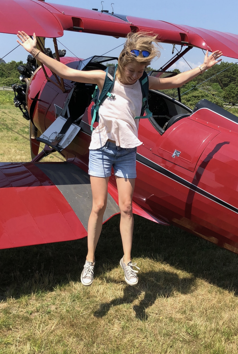 Fig 2 | Representative study participant jumping from aircraft with an empty backpack. This individual did not incur death or major injury upon impact with the ground.